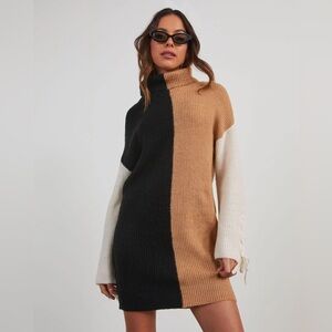 Connie Turtleneck Fall Sweater Mini Dress - Baltic Born - Plus Size